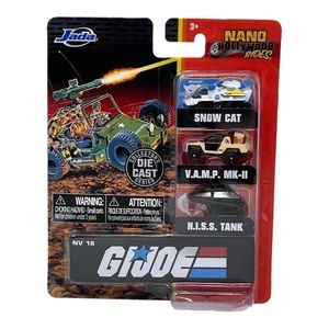 G I Joe NV18 Nano Hollywood Rides Jada Snow Cat, Vamp Mk-Ii , Hiss Tank Die Cast